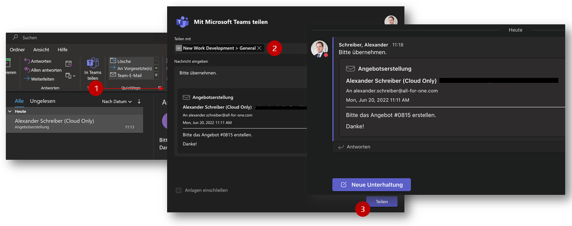 Teams Tipp: E-Mails in MS Teams überführen