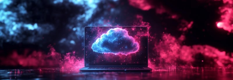 ein Laptop mit einer Wolke auf dem Bildschirm