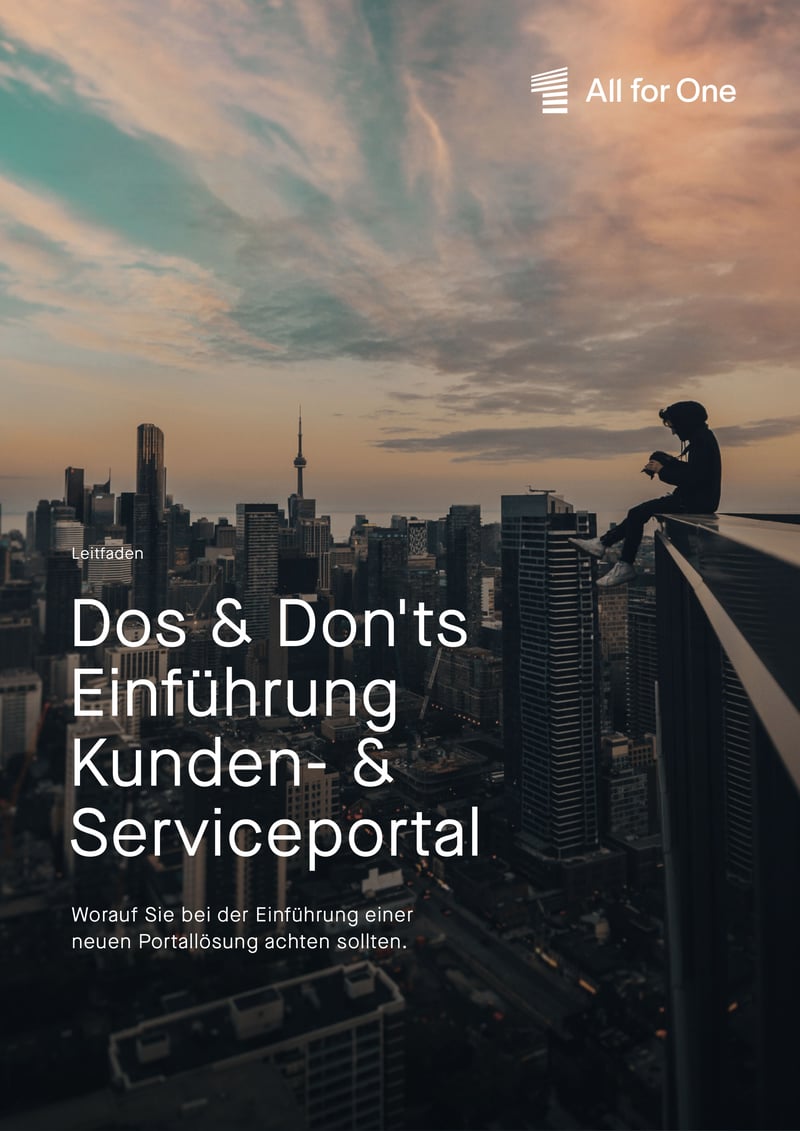 Einführung Kunden- &amp; Serviceportal cover