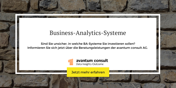 Die Experten der avantum consult unterstützen gerne in puncto BA-Systeme