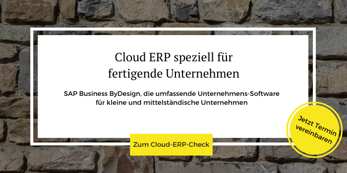 Cloud ERP Check für fertigende Unternehmen