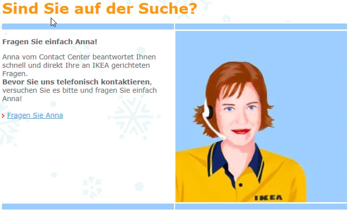 Der erste bekannte Chatbot überhaupt: Anna von IKEA