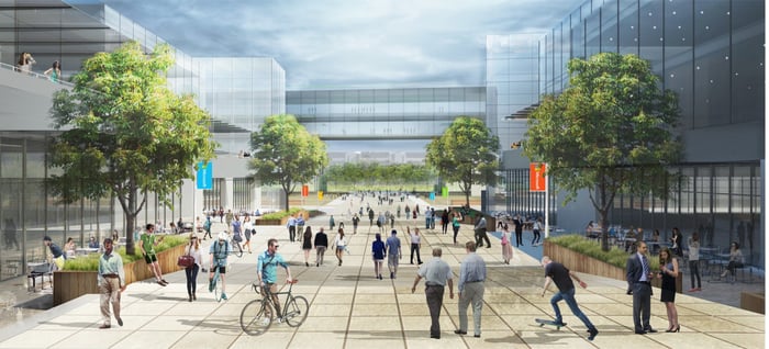 Ganz schön schicker Campus, den Microsoft realisieren möchte