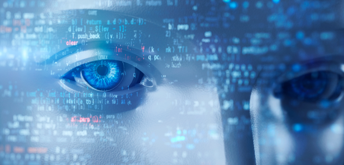 Symbolbild: Avatar-Gesicht und Daten